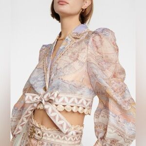 Zimmermann Multicolor Map Print Blouse